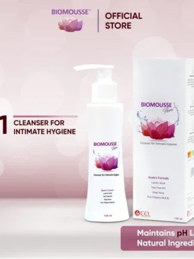 BioMousse Flora - Female Intimate Hygiene Wash Solution - 120ml