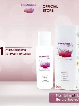BioMousse Flora - Female Intimate Hygiene Wash Solution - 60ml